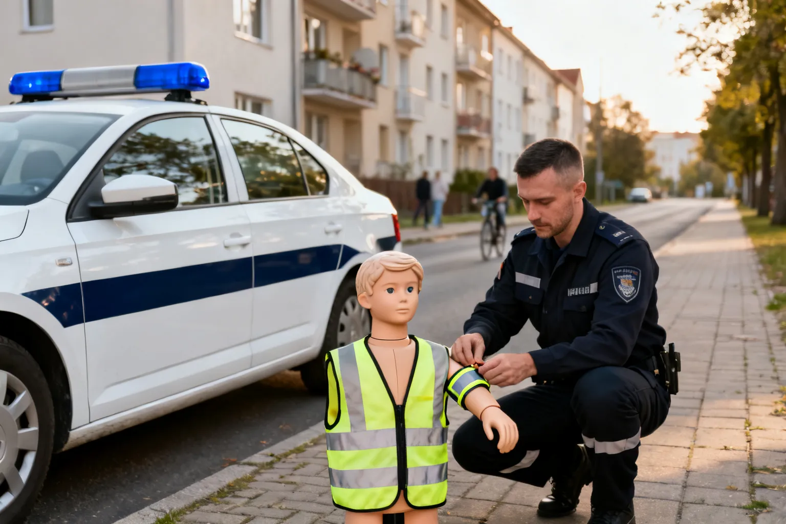 Kraków: policjanci przypominają o elementach odblaskowych i sprawnym oświetleniu