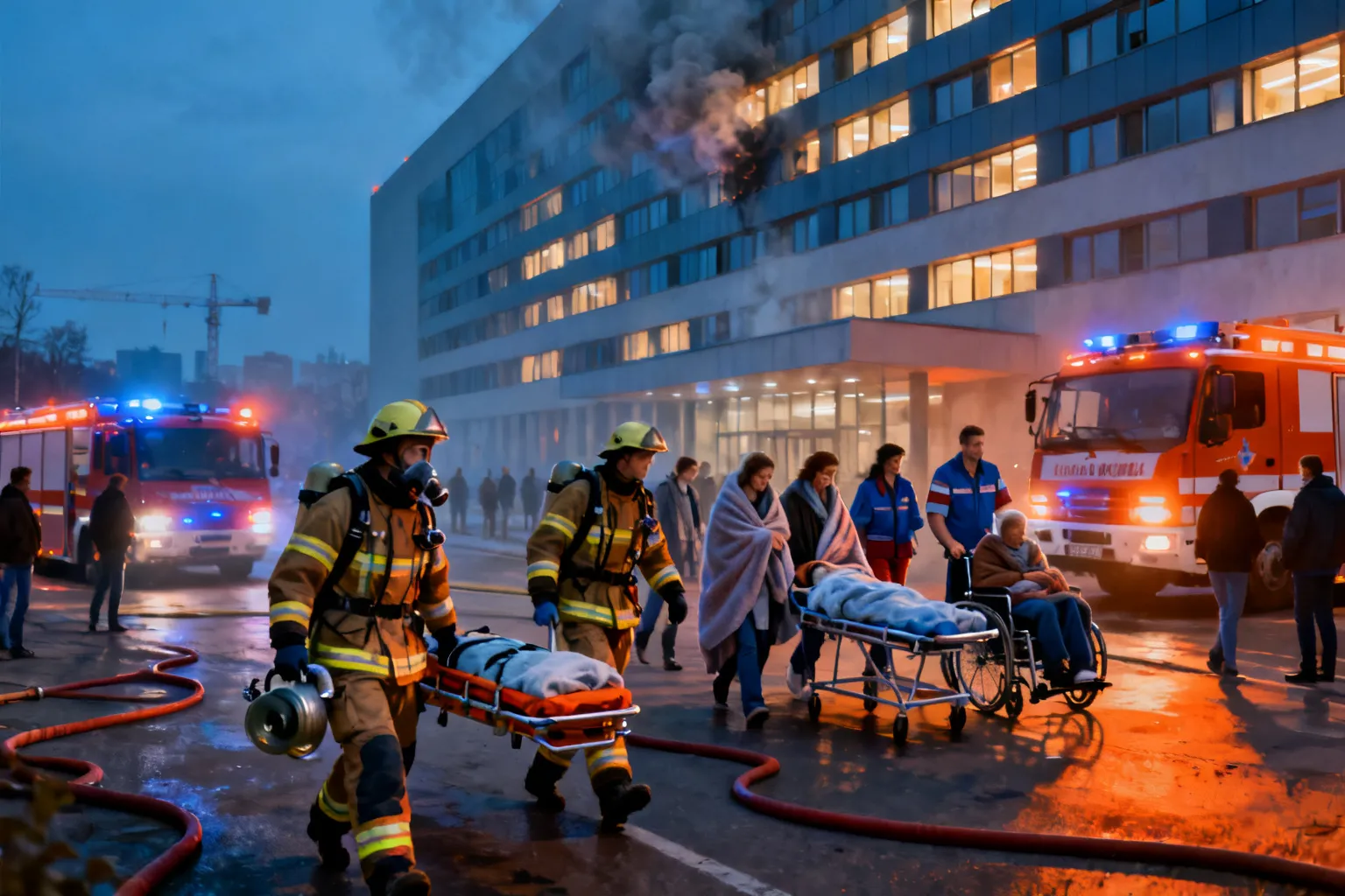 Pożar Szpital Rydygiera Kraków — ewakuowano 38 pacjentów