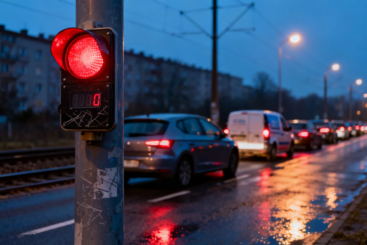 Sygnalizacja skrzyżowanie Lema Mistrzejowice Kraków — wydłużone oczekiwanie dla samochodów