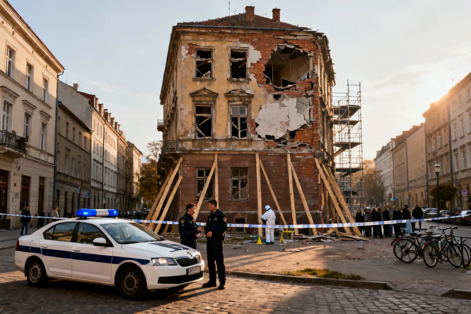 Sprawca zniszczenia zabytkowej kamienicy w Krakowie zatrzymany