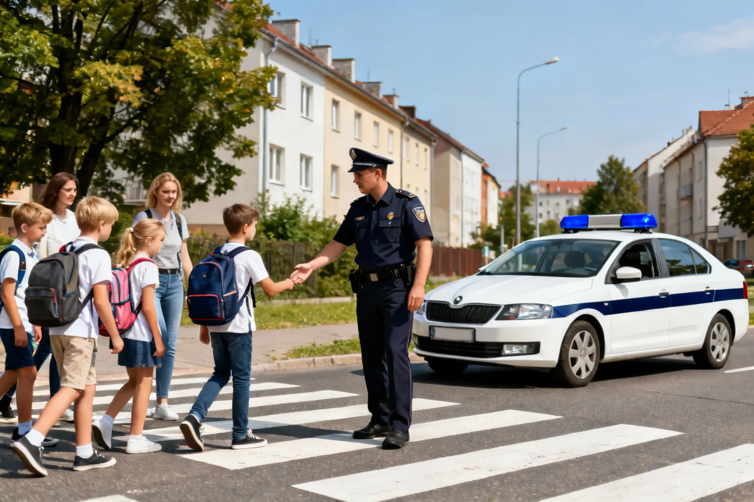 Zebra rządzi na Zebrze — policjanci i uczniowie promowali bezpieczeństwo