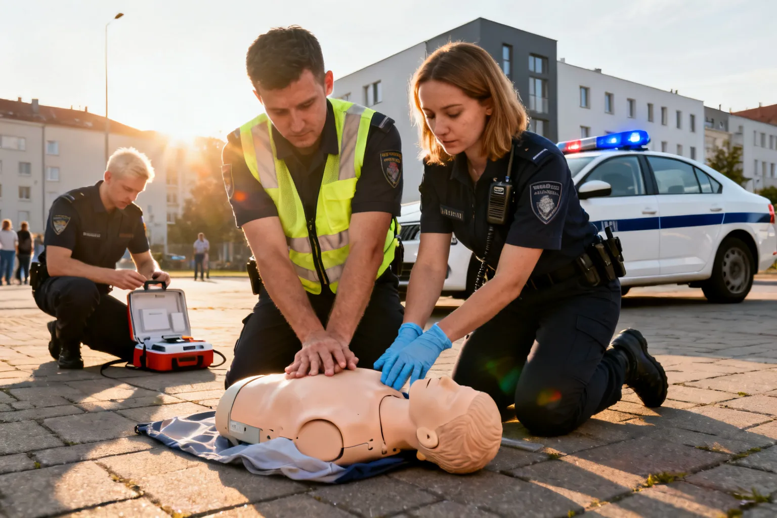 Krakowscy policjanci ćwiczyli resuscytację podczas akcji „Ciśnij klatę”