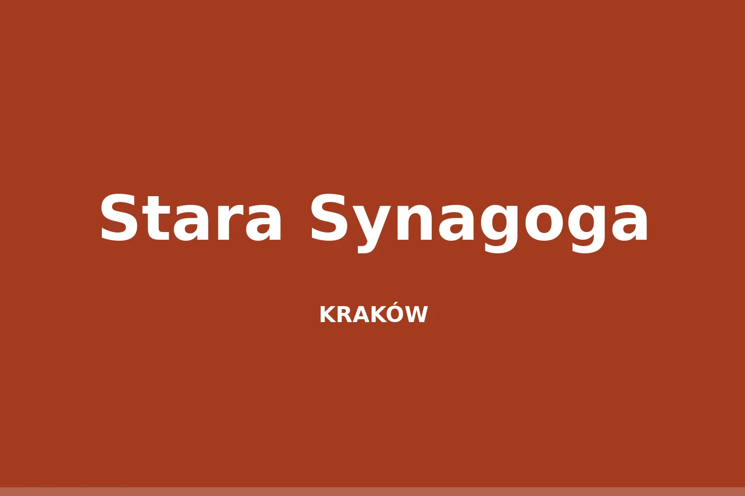 Stara Synagoga