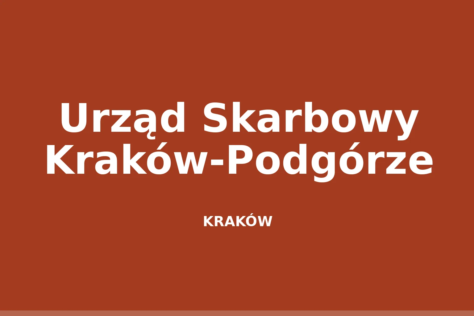 Urząd Skarbowy Kraków-Podgórze