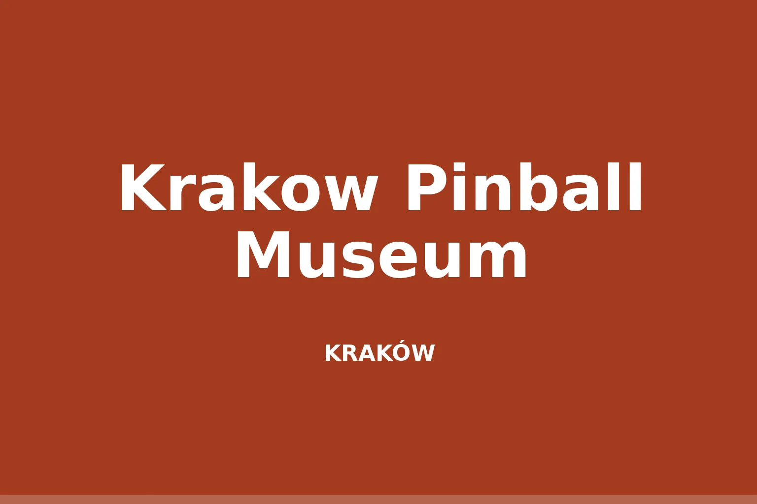 Krakow Pinball Museum