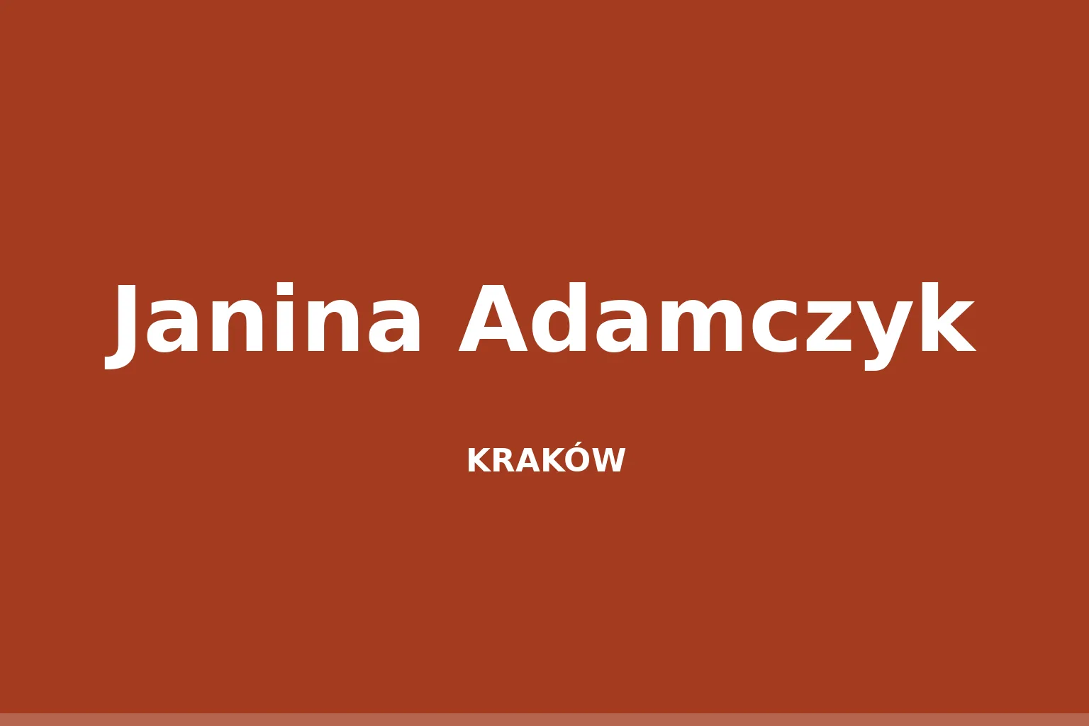 Janina Adamczyk