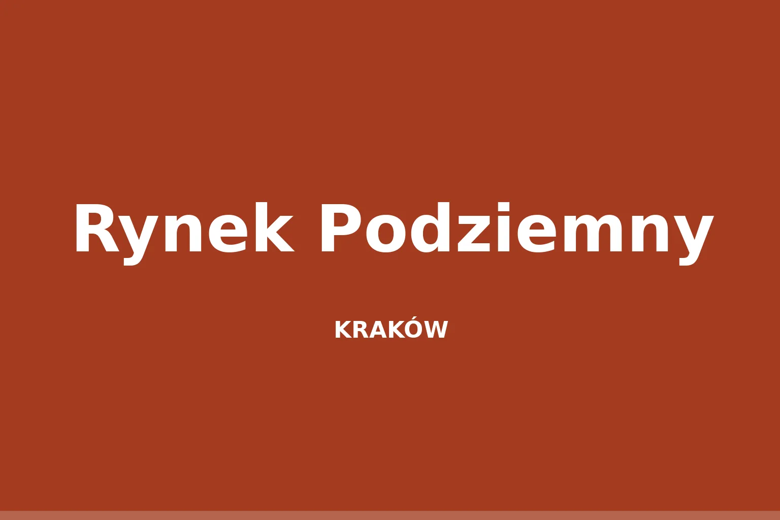 Rynek Podziemny
