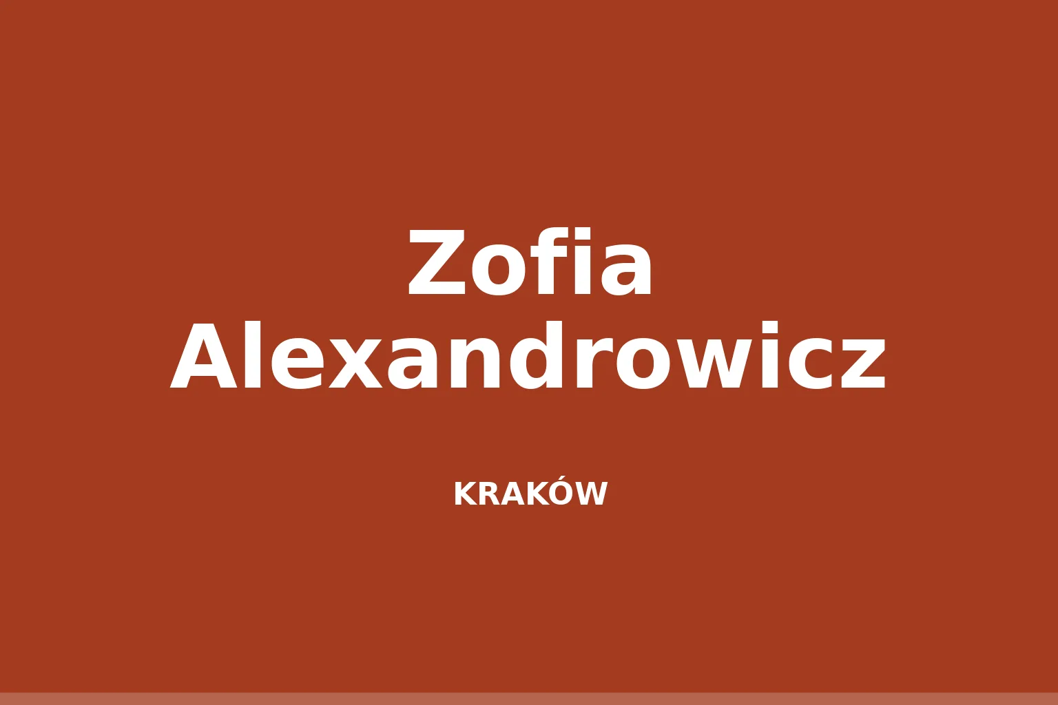 Zofia Alexandrowicz