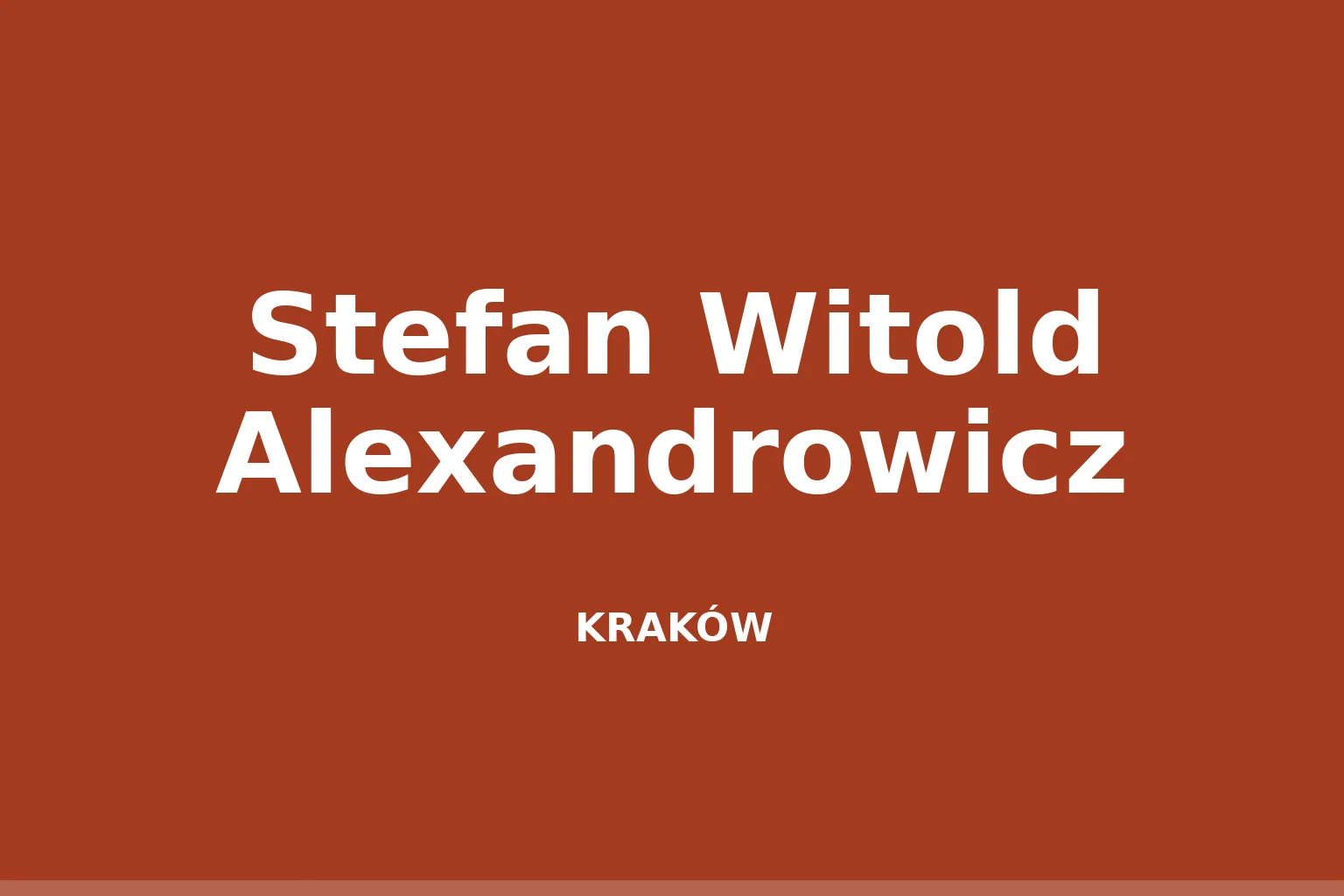 Stefan Witold Alexandrowicz