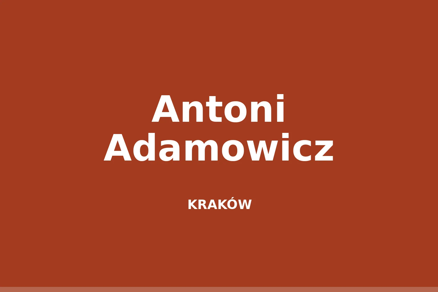 Antoni Adamowicz