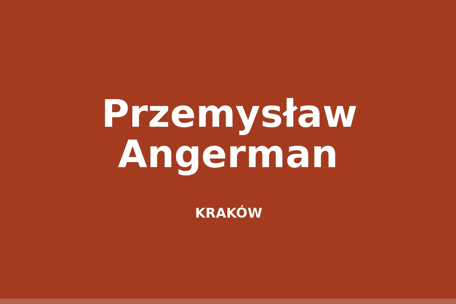 Przemysław Angerman